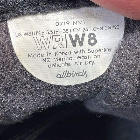 Allbirds Merino Wool Runners Women’s Sz 8 Tuke Jo Charcoal Cream Running Shoes - Picture 6 of 10